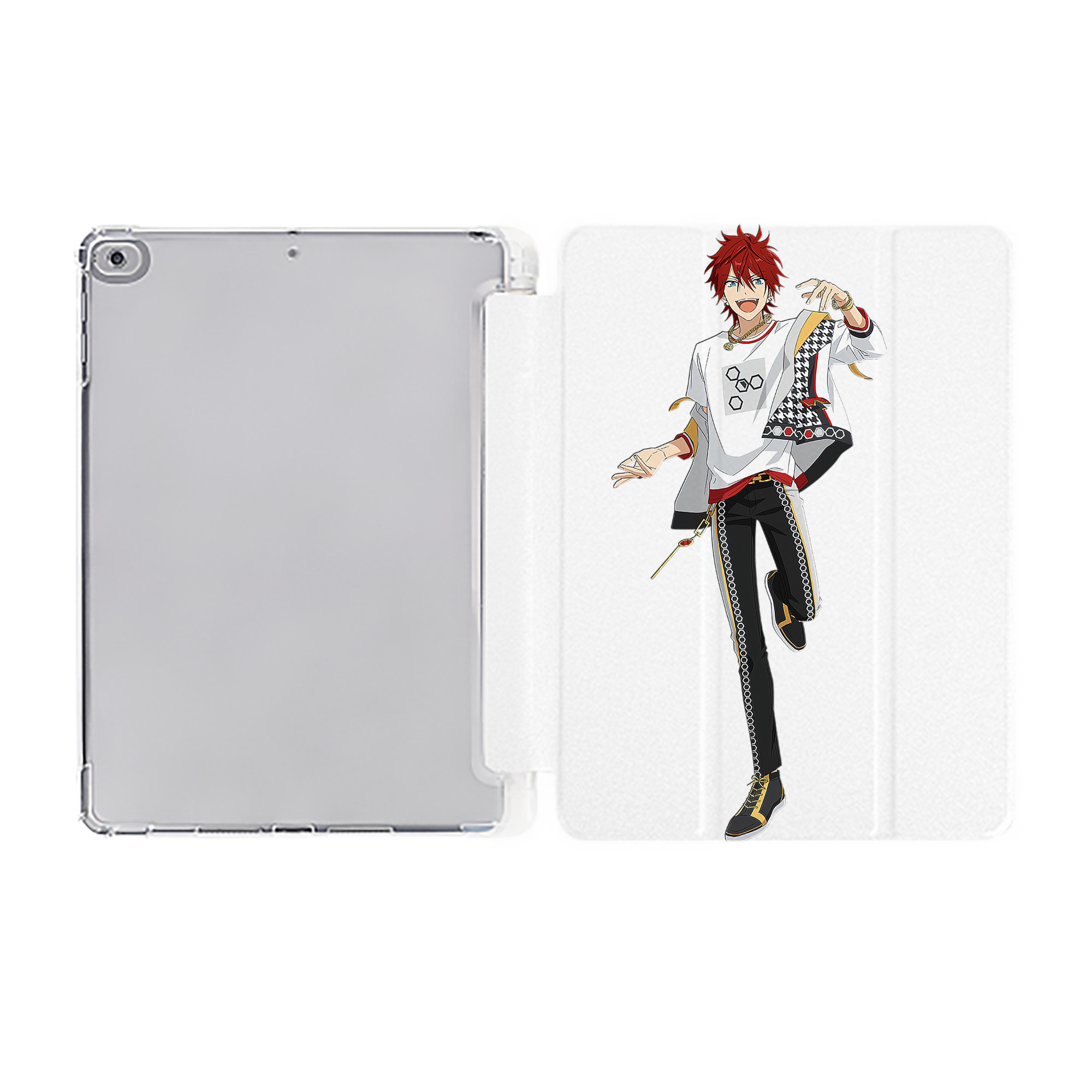 （画像用） あんさんぶるスターズ! Ensemble Stars IPad ケース ペン収納付き 三つ折りスタンド PUレザー×シリコン 対応機種9.5/10.5/10.9インチ